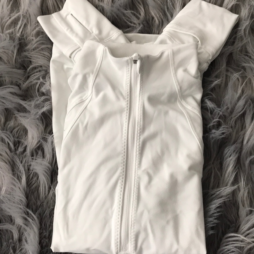 Lululemon white track jacket